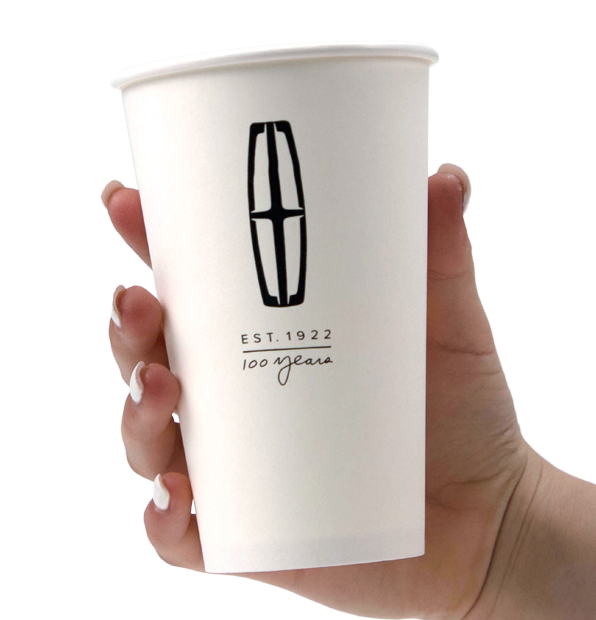 Sustain 22 oz White Paper Cold Cup - PLA Lining, Compostable - 3 1/2 x 3 1/