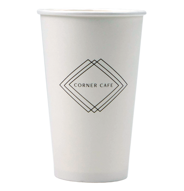 Sustain 22 oz White Paper Cold Cup - PLA Lining, Compostable - 3 1