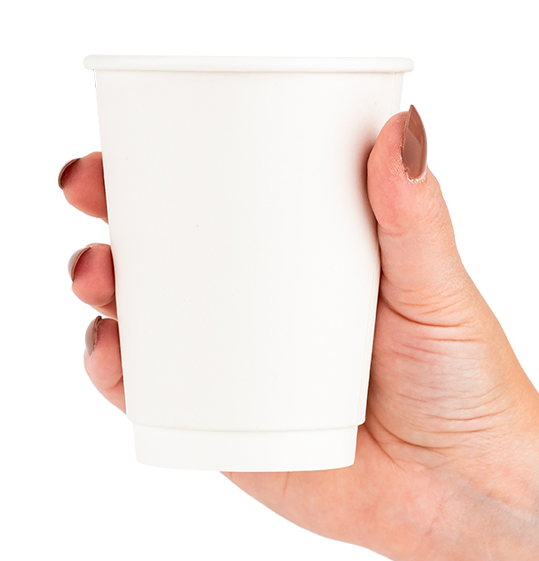 Choice 12 oz. White Smooth Double Wall Paper Hot Cup - 500/Case
