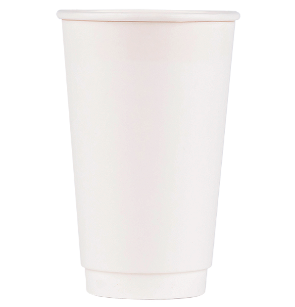 20 oz Black Paper Coffee Cup - Double Wall - 3 1/2 x 3 1/2 x