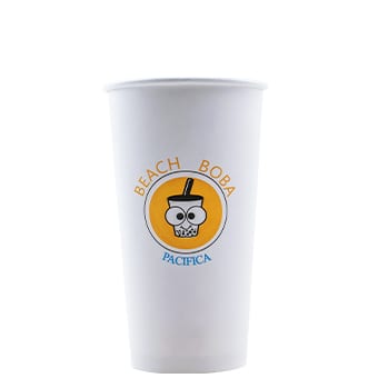 20 oz Custom Printed White Paper Hot Cups