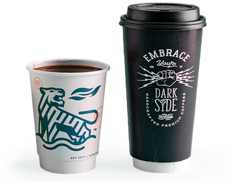sale 16 oz double wall coffee paper cups leakproof custom logo print –