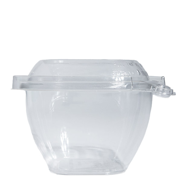16 oz Clear Plastic Tamper-Evident Containers with Lid