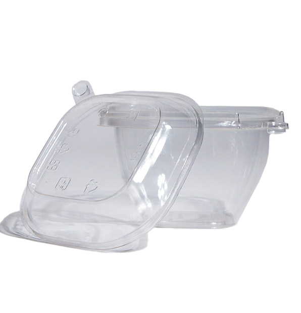 16 oz Clear Plastic Tamper-Evident Containers with Lid