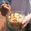example 16 oz Clear Plastic Tamper-Evident Container with Pasta