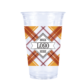Perfectly Plaid 24oz plastic cold cup
